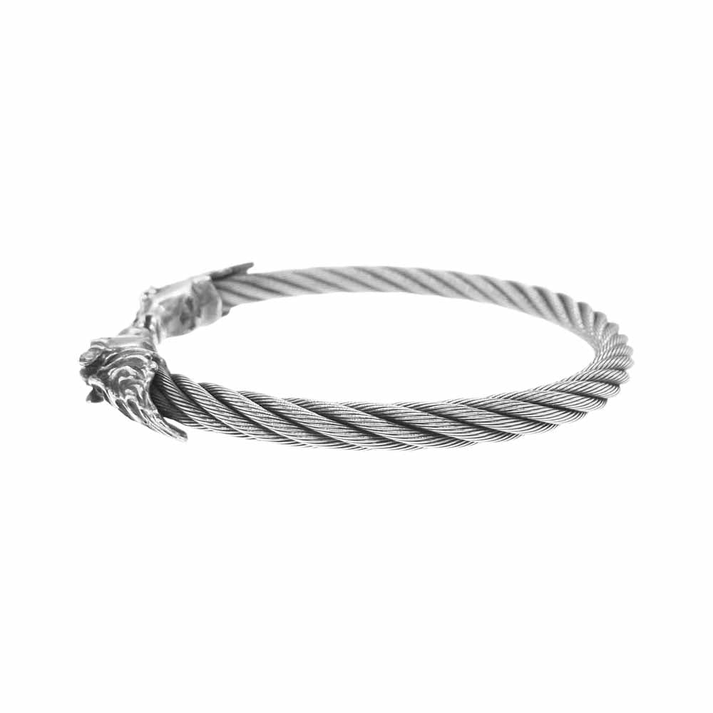 GABOR ガボール ホースヘッド ケーブル ワイヤー バングル シルバー系【中古】