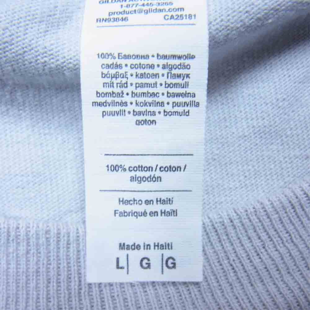 TENDERLOIN テンダーロイン 20SS T-TEE B.S.D.I.Y.T S/S ボルネオスカル クルーネック ロゴ プリント Tシャツ グレー系 L【中古】