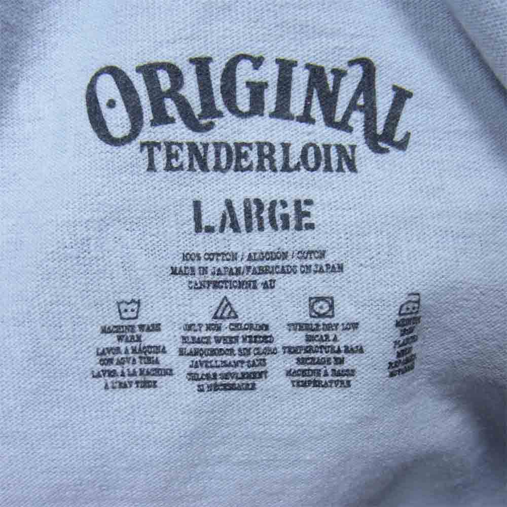 TENDERLOIN テンダーロイン 20SS T-TEE B.S.D.I.Y.T S/S ボルネオスカル クルーネック ロゴ プリント Tシャツ グレー系 L【中古】