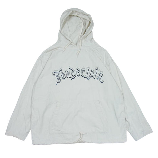 TENDERLOIN テンダーロイン 18AW ATX HOODED SP NATURAL ボルネオスカル バックプリント ロゴ パーカー ベージュ系 S【中古】
