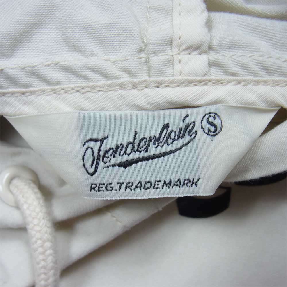 TENDERLOIN テンダーロイン 18AW ATX HOODED SP NATURAL ボルネオスカル バックプリント ロゴ パーカー ベージュ系 S【中古】
