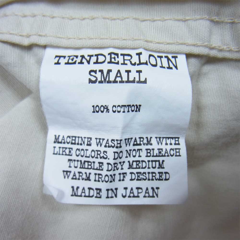 TENDERLOIN テンダーロイン 18AW ATX HOODED SP NATURAL ボルネオスカル バックプリント ロゴ パーカー ベージュ系 S【中古】