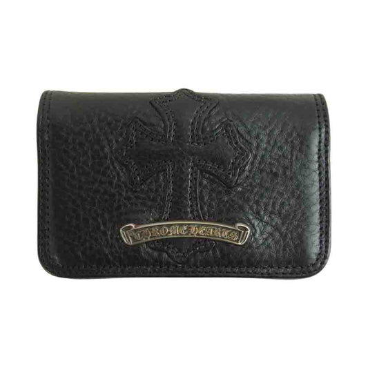 CHROME HEARTS クロムハーツ（原本無） GRMT クロスパッチ カードケース ブラック系【中古】
