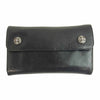 CHROME HEARTS クロムハーツ（原本無） WAVE WALLET ウェーブ クロスボタン ブラック系【中古】