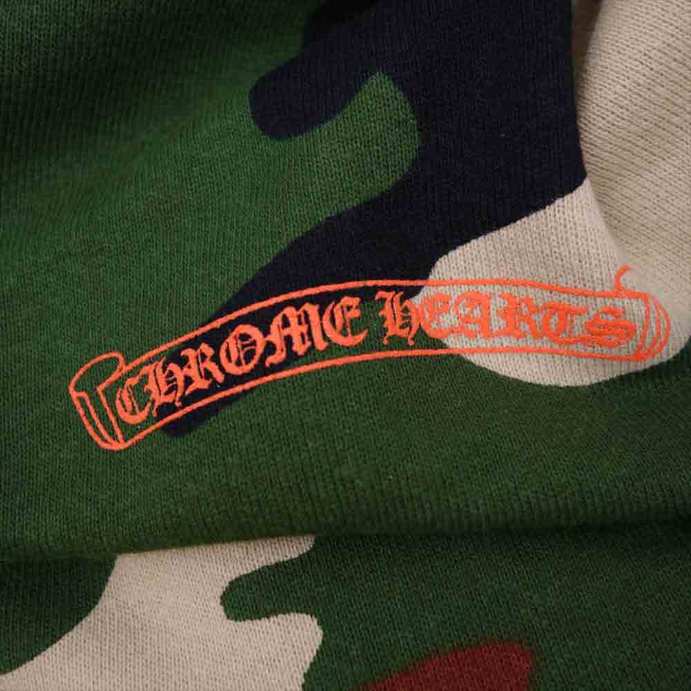 CHROME HEARTS クロムハーツ（原本無） 22SS 未使用品 Matty Boy Caution Hoodie マッティボーイ コーション フーディ マルチカラー系 L【極上美品】【中古】