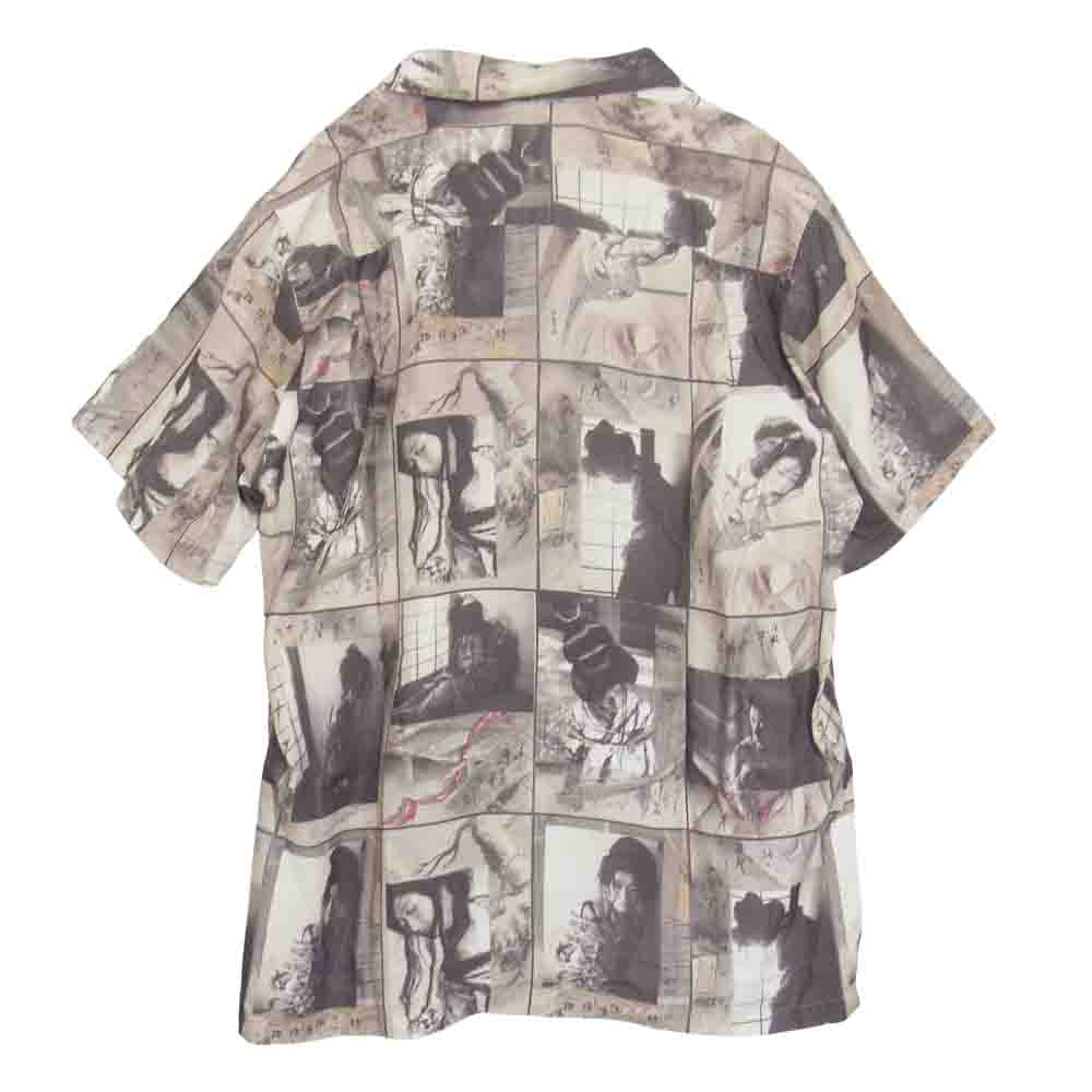 WACKO MARIA ワコマリア 19SS 19SS-WMS-HI06 HAWAIIAN SHIRT S/S TYPE-3 緊縛柄 半袖 ハワイアン アロハ シャツ グレー系 L【中古】
