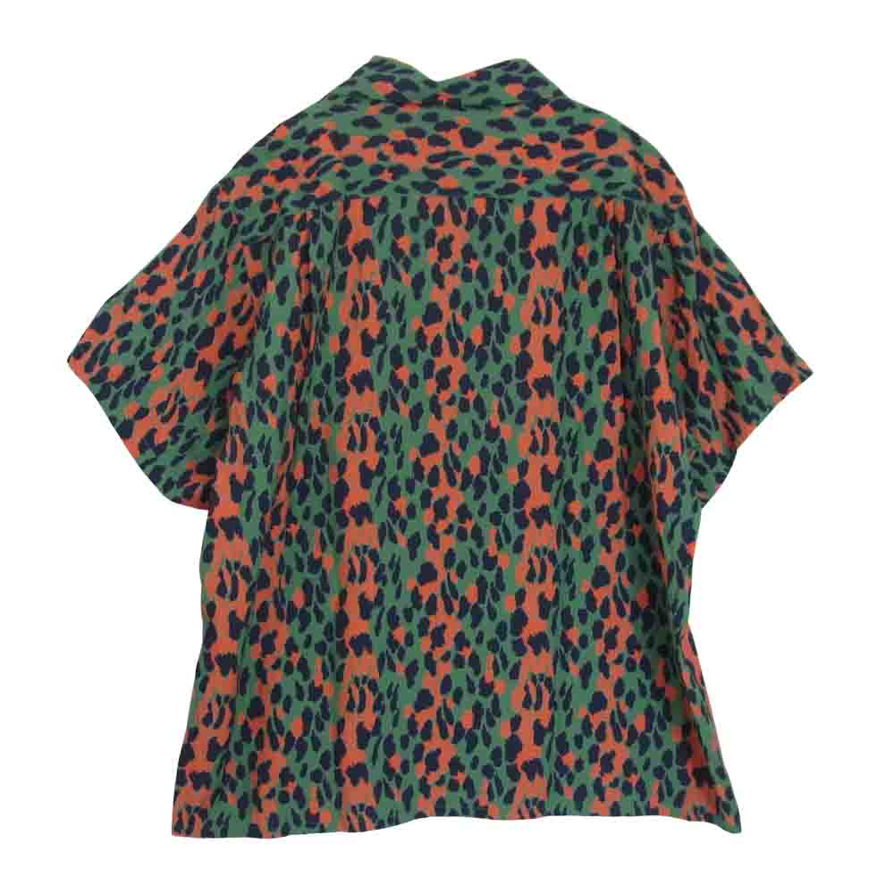 WACKO MARIA ワコマリア LEOPARD S/S HAWAIIAN SHIRT TYPE-1 レオパード アロハシャツ グリーン グリーン系 M【中古】