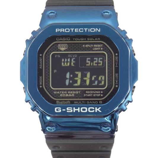 G-SHOCK ジーショック GMW-B5000G-2JF メタルベゼル Bluetooth搭載モデル タフソーラー ウォッチ ネイビー系 ブラック系【美品】【中古】