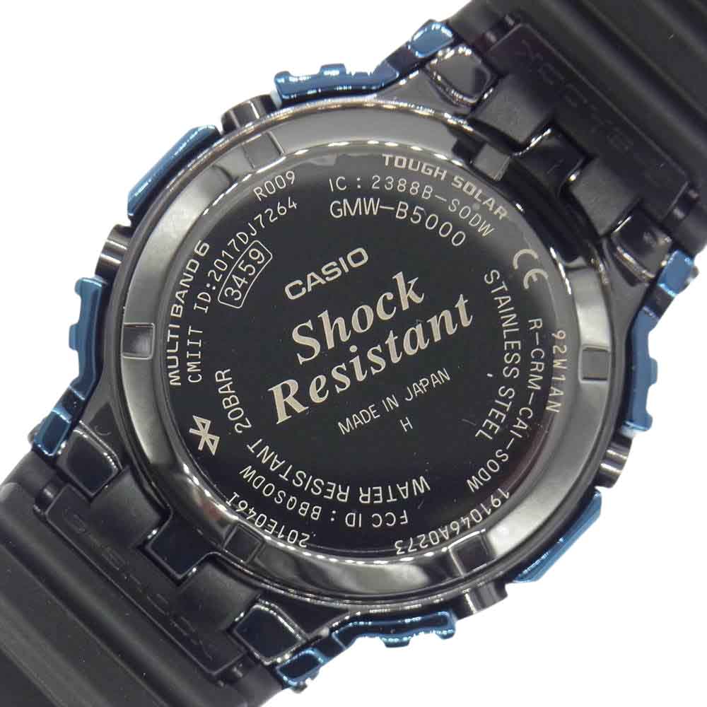 G-SHOCK ジーショック GMW-B5000G-2JF メタルベゼル Bluetooth搭載モデル タフソーラー ウォッチ ネイビー系 ブラック系【美品】【中古】