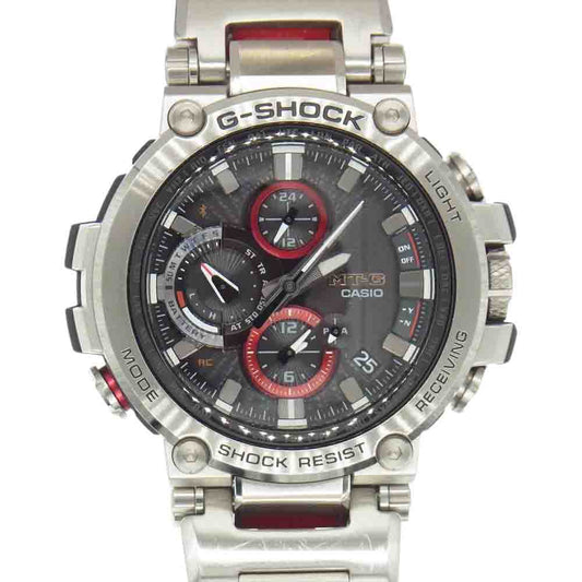 G-SHOCK ジーショック MTG-B1000D-1AJF Bluetooth搭載モデル タフソーラー ウォッチ シルバー系 レッド系【中古】