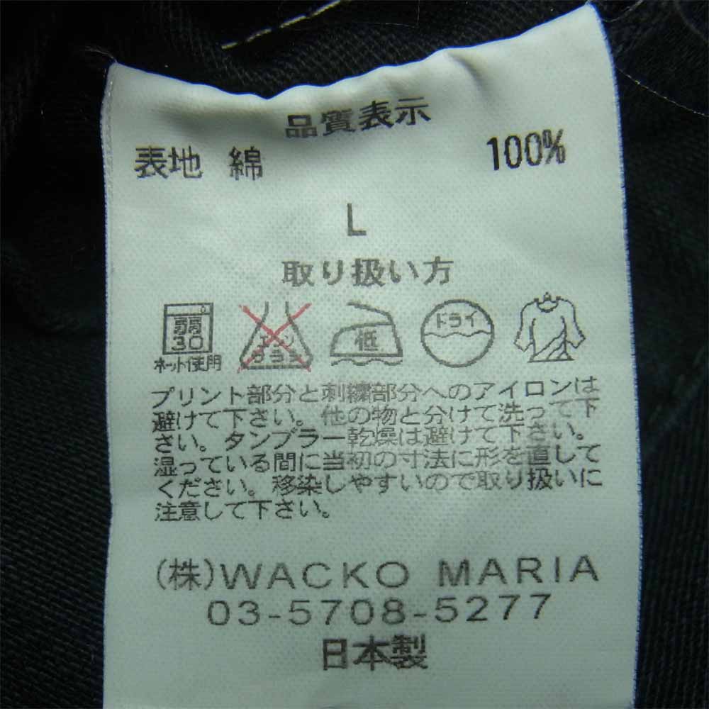 WACKO MARIA ワコマリア バックプリント M-65 フィールド ジャケット コットン 日本製 ブラック系 L 40【中古】