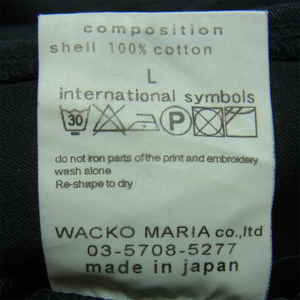 WACKO MARIA ワコマリア バックプリント M-65 フィールド ジャケット コットン 日本製 ブラック系 L 40【中古】