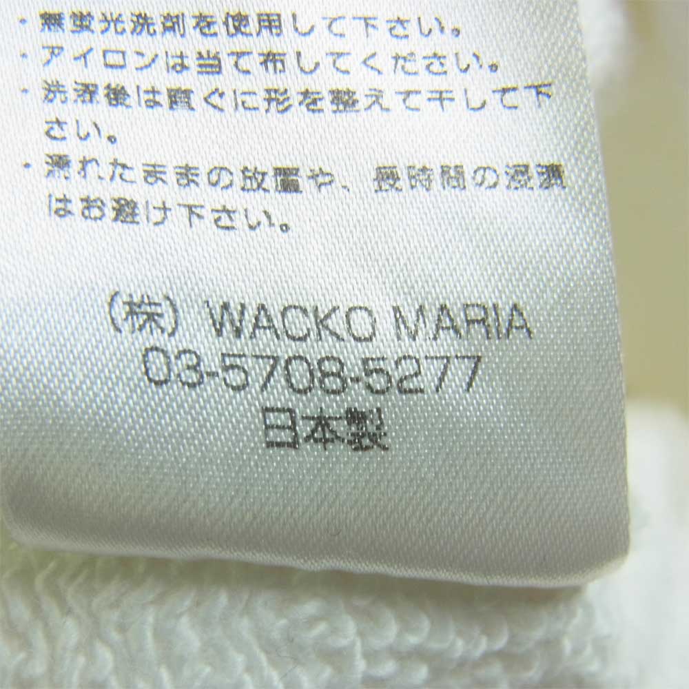 WACKO MARIA ワコマリア 20SS ロゴ スウェット プルオーバー パーカー コットン 日本製 ホワイト系 XL【中古】