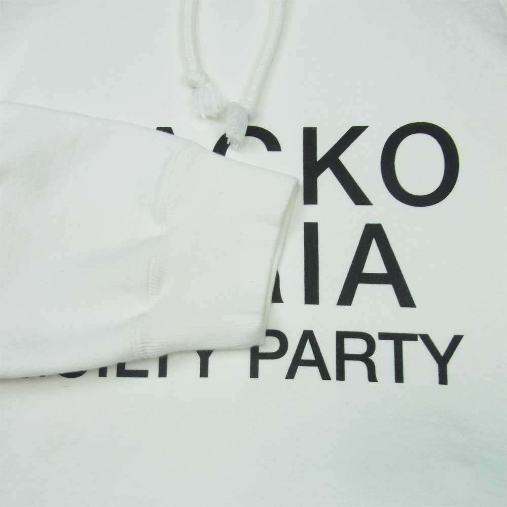 WACKO MARIA ワコマリア 20SS ロゴ スウェット プルオーバー パーカー コットン 日本製 ホワイト系 XL【中古】