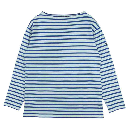 SAINT JAMES セントジェームス ウエッソン ボーダー バスク シャツ カットソー 長袖 ホワイト系 ブルー系 M【中古】