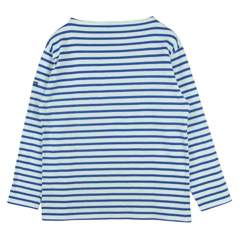 SAINT JAMES セントジェームス ウエッソン ボーダー バスク シャツ カットソー 長袖 ホワイト系 ブルー系 M【中古】