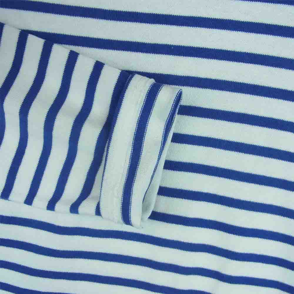 SAINT JAMES セントジェームス ウエッソン ボーダー バスク シャツ カットソー 長袖 ホワイト系 ブルー系 M【中古】