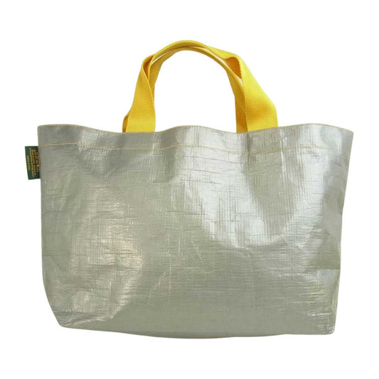 Herve Chapelier エルベ・シャプリエ 2012PP マルシェ トート バッグ グリ×ジョーヌ M シルバー系【中古】