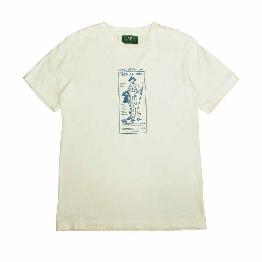 ブラックベアブランド PRINT TEE プリント Tシャツ ホワイト系 S【中古】