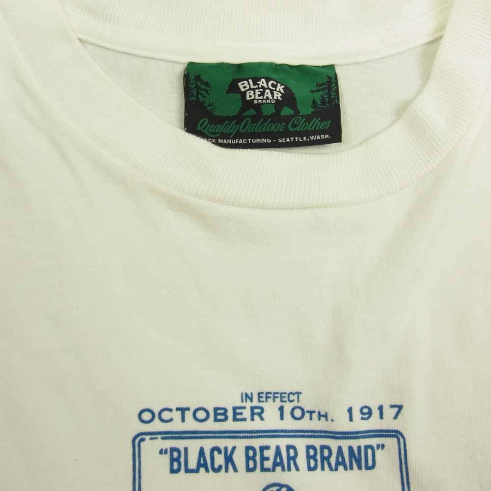 ブラックベアブランド PRINT TEE プリント Tシャツ ホワイト系 S【中古】