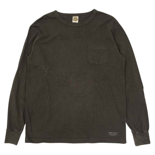 トロフィークロージング Pocket L/S Tee ポケット 長袖 Tシャツ ガンブラック チャコール系 L【中古】