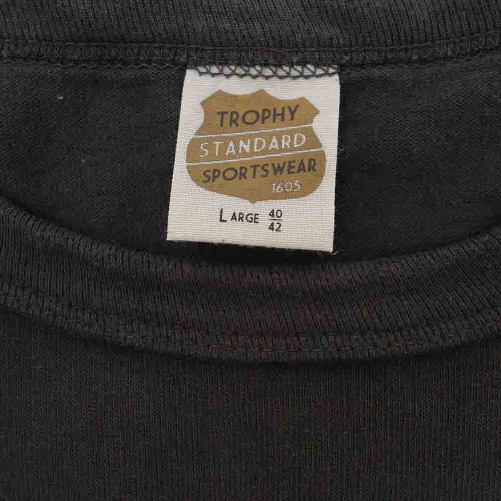 トロフィークロージング Pocket L/S Tee ポケット 長袖 Tシャツ ガンブラック チャコール系 L【中古】