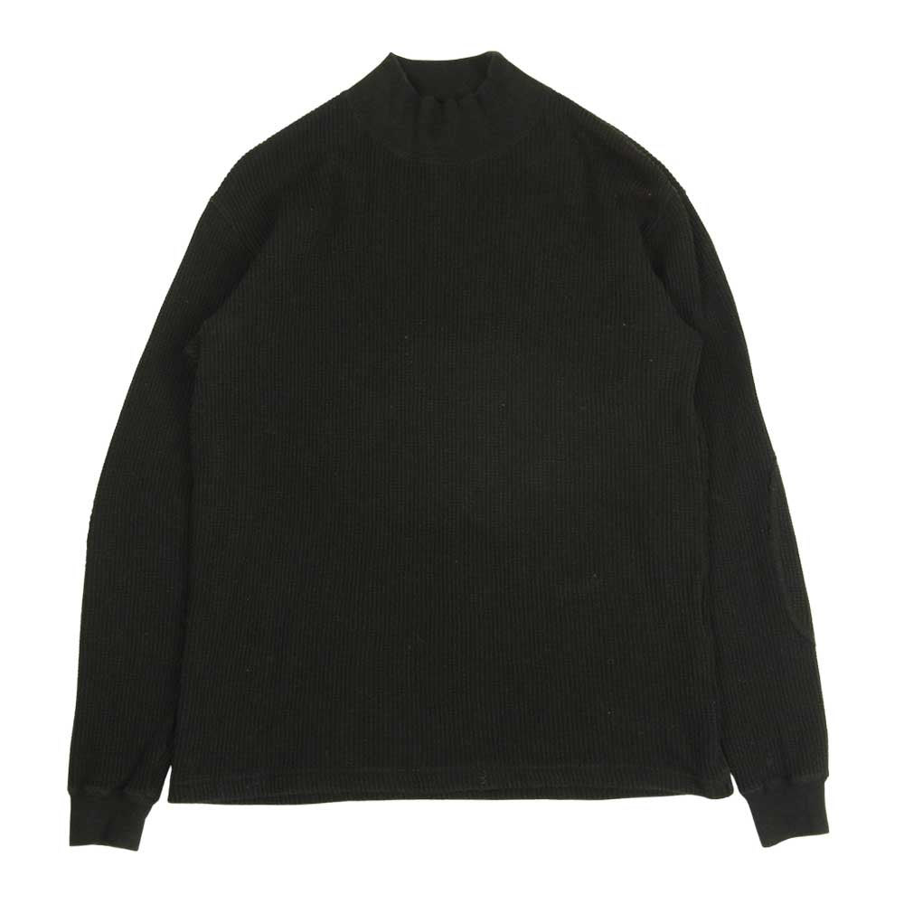 ADDICT CLOTHES アディクトクローズ HEAVYWEIGHT WAFFLE TEE ヘビーウェイト ワッフル TEE ハイネック サーマル カットソー ブラック系 40【中古】