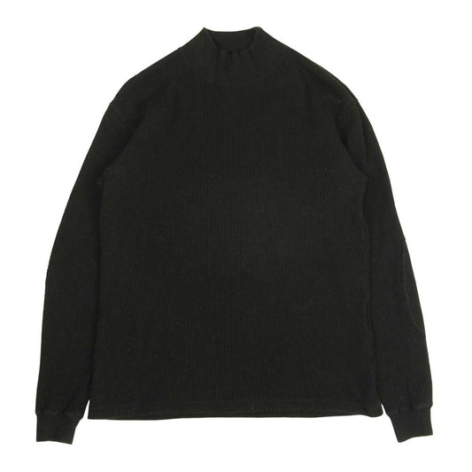 ADDICT CLOTHES アディクトクローズ HEAVYWEIGHT WAFFLE TEE ヘビーウェイト ワッフル TEE ハイネック サーマル カットソー ブラック系 40【中古】
