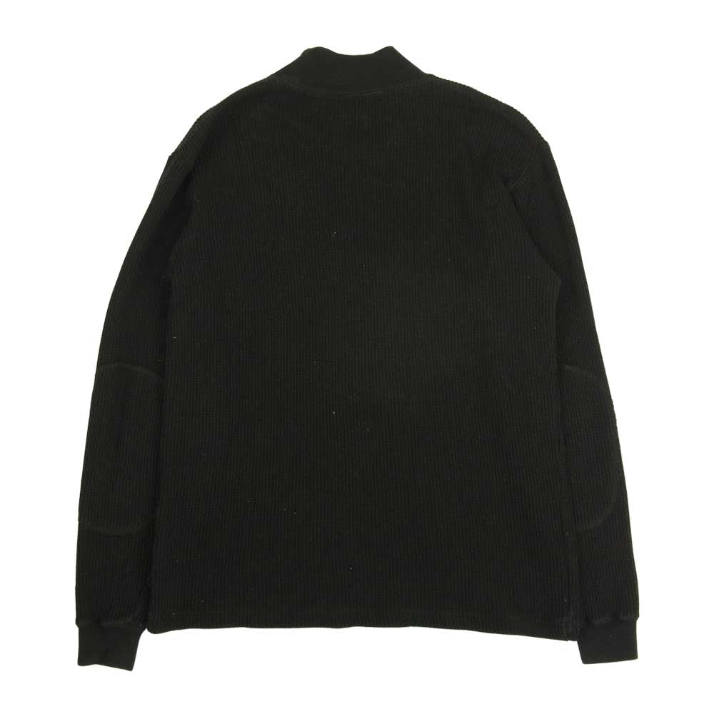 ADDICT CLOTHES アディクトクローズ HEAVYWEIGHT WAFFLE TEE ヘビーウェイト ワッフル TEE ハイネック サーマル カットソー ブラック系 40【中古】