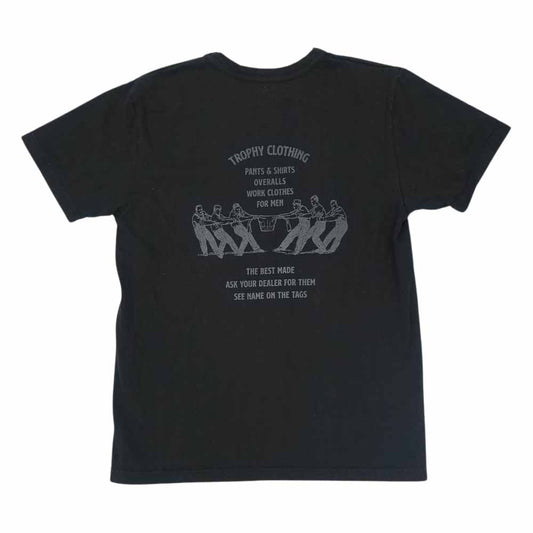 トロフィークロージング バックプリント ポケット Tシャツ ブラック ブラック系 L【中古】