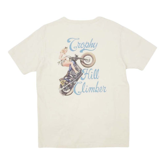 トロフィークロージング バックプリント ポケット Tシャツ  オフホワイト系 M【中古】