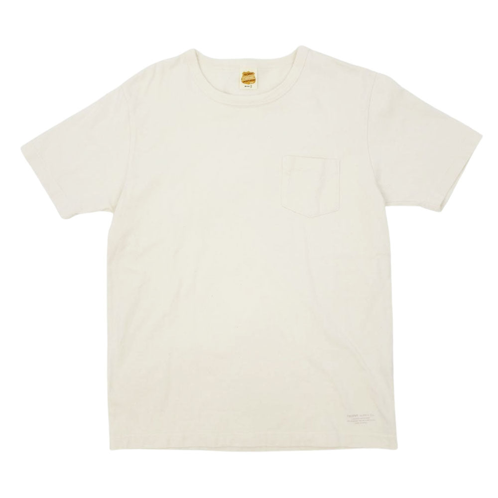 トロフィークロージング バックプリント ポケット Tシャツ  オフホワイト系 M【中古】