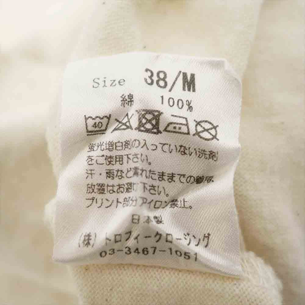 トロフィークロージング バックプリント ポケット Tシャツ  オフホワイト系 M【中古】