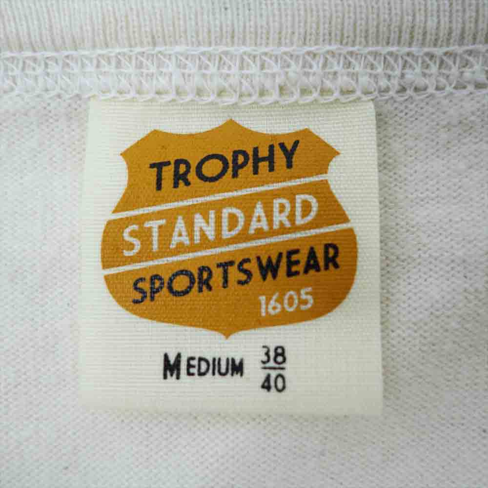 トロフィークロージング 15TH Work Logo OD L/S Tee ロゴ 長袖 Tシャツ カットソー オフホワイト系 M【中古】