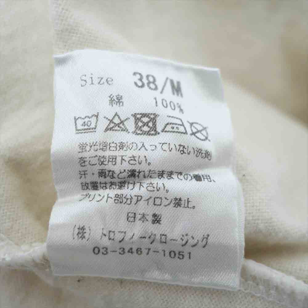 トロフィークロージング 15TH Work Logo OD L/S Tee ロゴ 長袖 Tシャツ カットソー オフホワイト系 M【中古】
