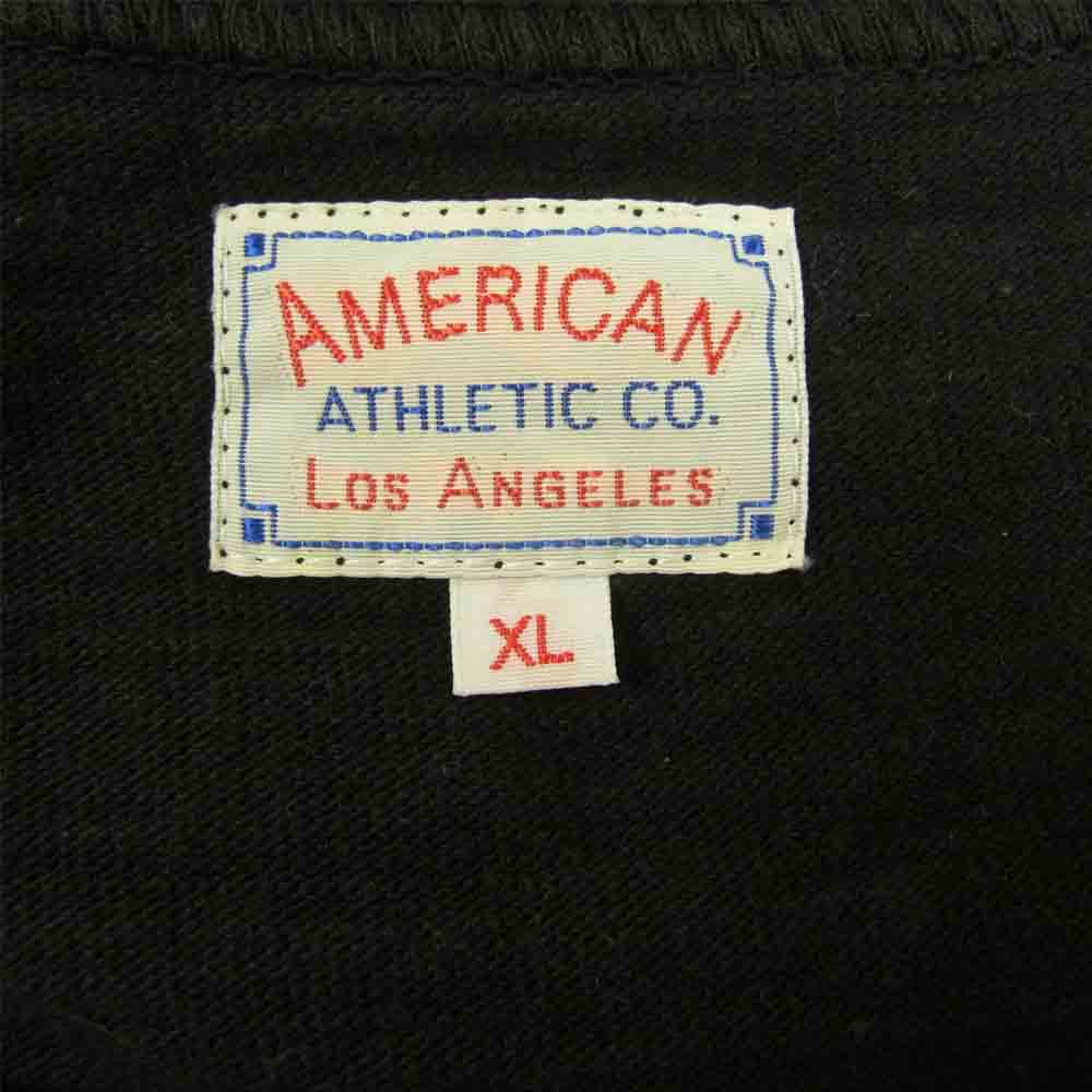 The REAL McCOY'S ザリアルマッコイズ AMERICAN ATHENTIC CO. SEABEES フロッキー プリント 吊り編み ミリタリー Tシャツ ブラック系 XL【中古】