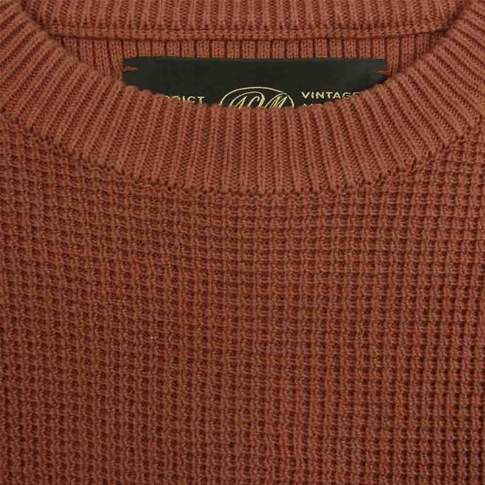 ADDICT CLOTHES アディクトクローズ COTTON WAFFLE KNIT コットン ワッフル ニット ブラウン系 42【中古】