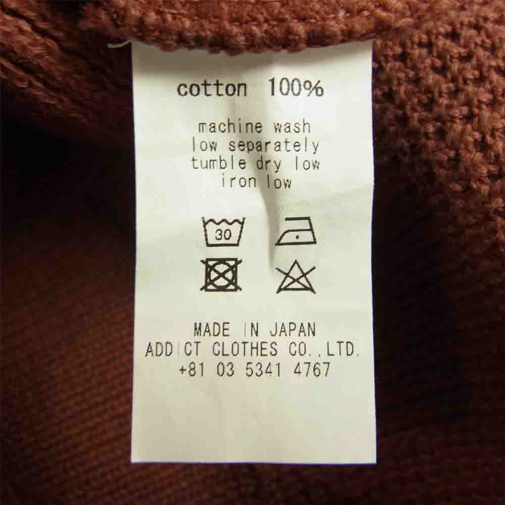 ADDICT CLOTHES アディクトクローズ COTTON WAFFLE KNIT コットン ワッフル ニット ブラウン系 42【中古】
