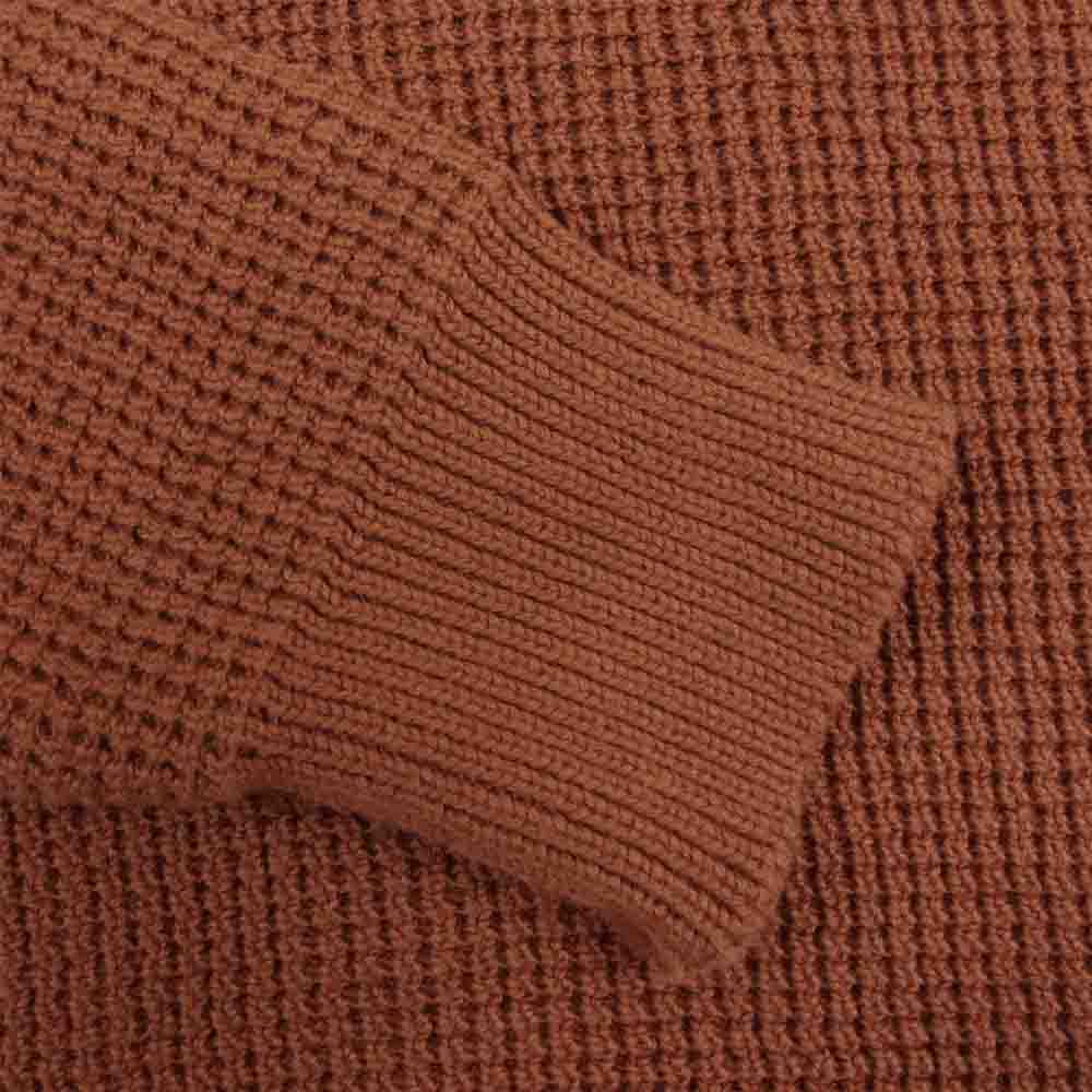 ADDICT CLOTHES アディクトクローズ COTTON WAFFLE KNIT コットン ワッフル ニット ブラウン系 42【中古】