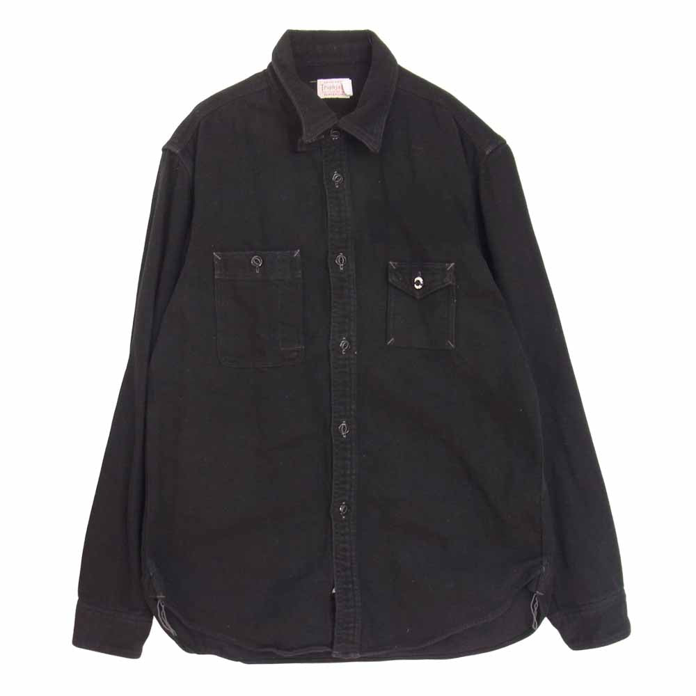 トロフィークロージング Machine Age Flannel Shirt コットン フランネル シャツ ワークシャツ ブラック系 15【中古】