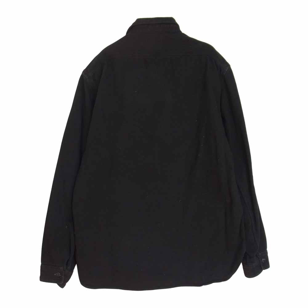 トロフィークロージング Machine Age Flannel Shirt コットン フランネル シャツ ワークシャツ ブラック系 15【中古】