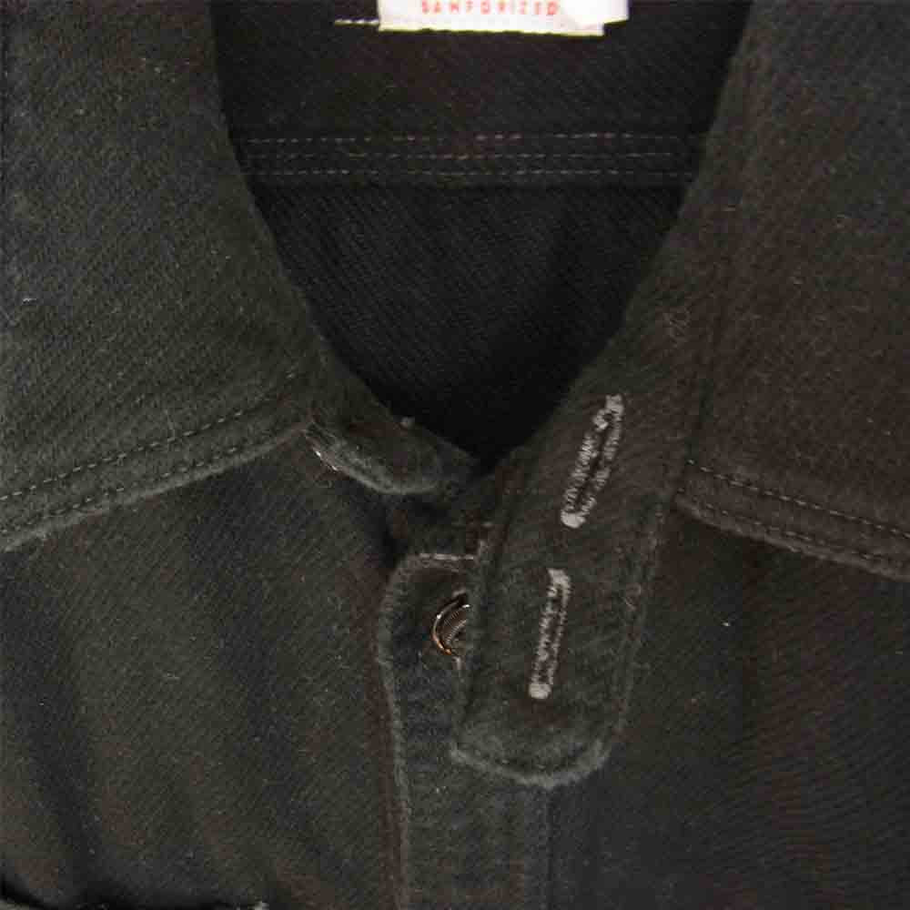トロフィークロージング Machine Age Flannel Shirt コットン フランネル シャツ ワークシャツ ブラック系 15【中古】