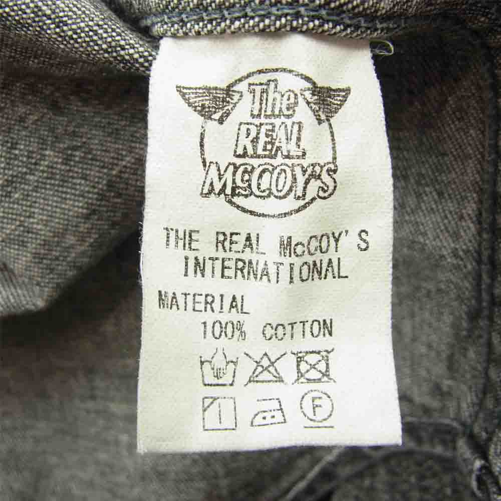 The REAL McCOY'S ザリアルマッコイズ JOE McCOY ジョーマッコイ ブラックデニム 加工 ウエスタン シャツ ブラック系 16【中古】