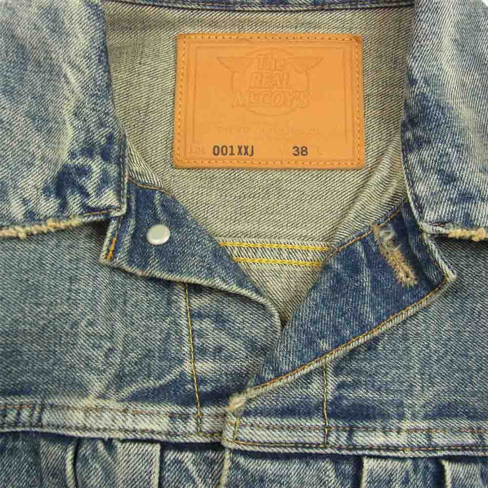 The REAL McCOY'S ザリアルマッコイズ Lot001XXJ Washed 加工 デニム デニム ジャケット インディゴブルー系 38【中古】