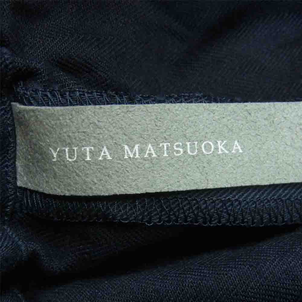 ユウタマツオカ 22S08dwn vintage herringbone baggy pants ヴィンテージ ヘリンボーン ワイド バギー パンツ ネイビー系 3【新古品】【未使用】【中古】