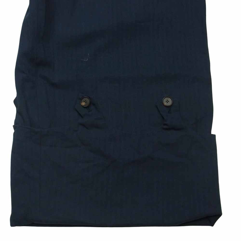 ユウタマツオカ 22S08dwn vintage herringbone baggy pants ヴィンテージ ヘリンボーン ワイド バギー パンツ ネイビー系 3【新古品】【未使用】【中古】