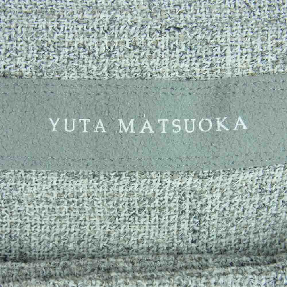 ユウタマツオカ 22SS 22S17rslg light gray round neck shirt リネン レーヨン 麻 ラウンドネック 長袖 シャツ ジャケット グレー系 1【美品】【中古】
