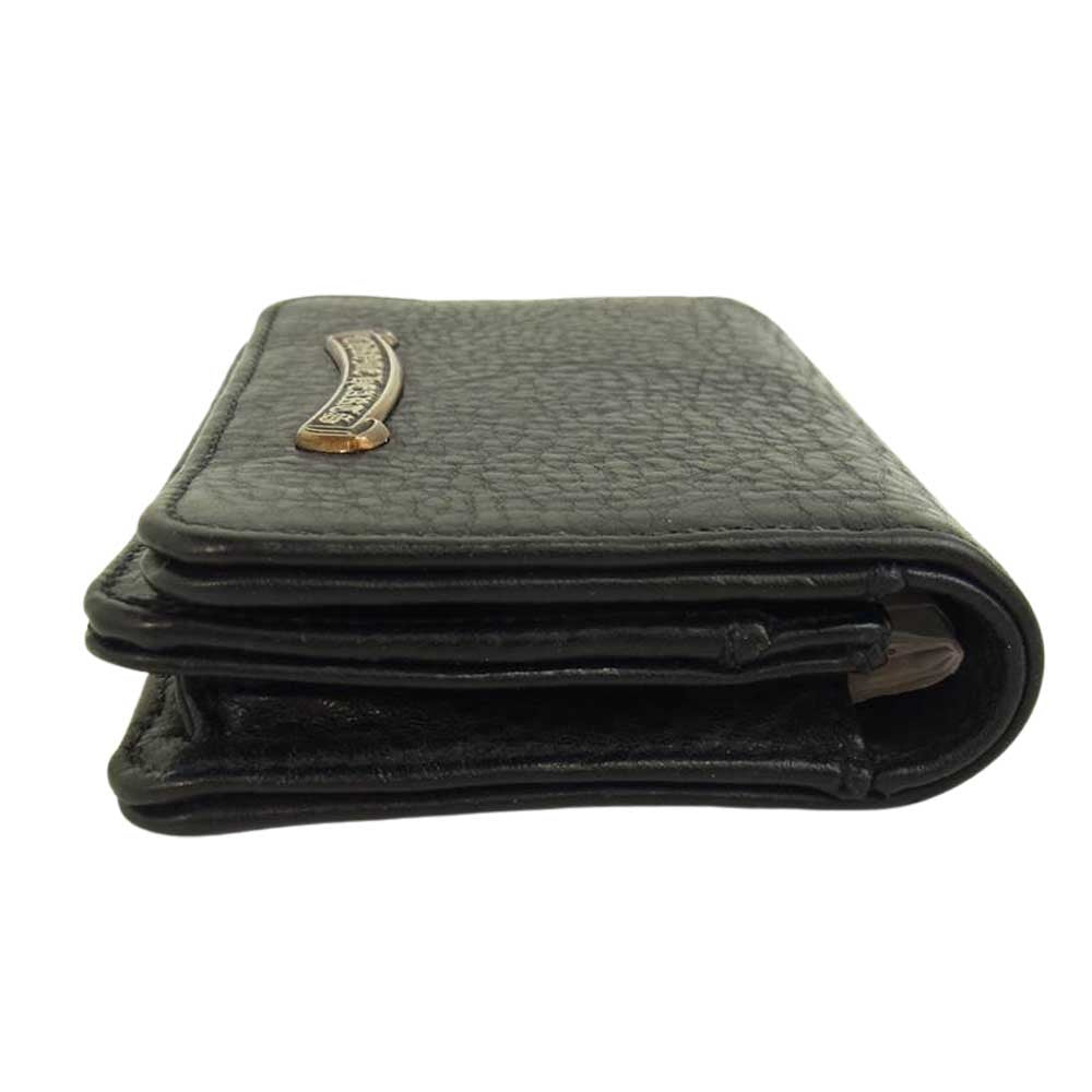 CHROME HEARTS クロムハーツ（原本無） クロスパッチ レザー カードケース ブラック系【中古】