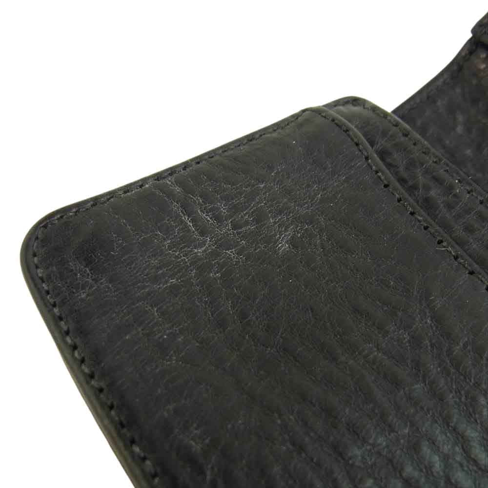 CHROME HEARTS クロムハーツ（原本無） クロスパッチ レザー カードケース ブラック系【中古】
