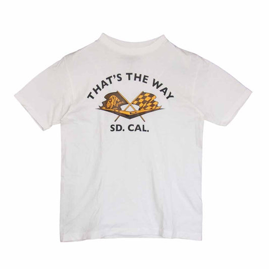 STANDARD CALIFORNIA スタンダードカリフォルニア THAT’S THE WAY フラッグプリント 半袖 Tシャツ ホワイト系 M【美品】【中古】